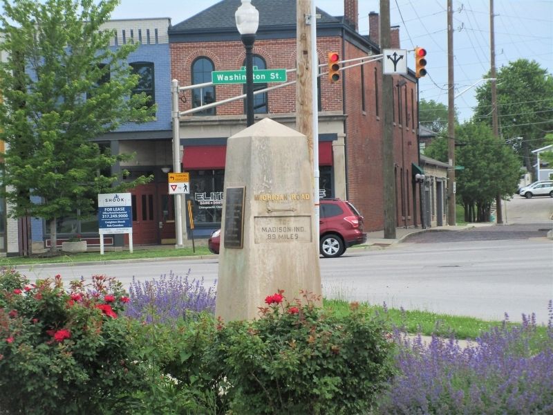 National Road, Michigan Road Obelisk Marker image. Click for full size.