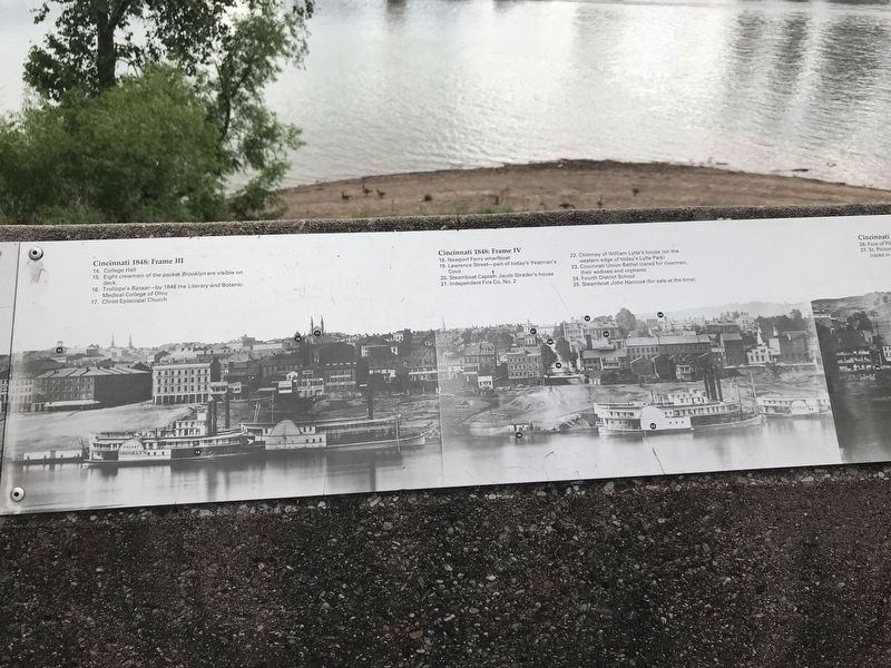Cincinnati Skyline Pre-1865 Marker (fourth panel, partial) image. Click for full size.