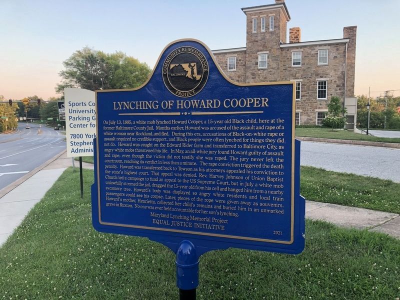 Lynching of Howard Cooper side of the marker image. Click for full size.
