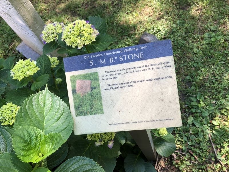 "M. B." Stone Marker image. Click for full size.