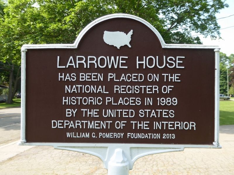 Larrowe House Marker. Click for full size. Larrowe House Marker image. Click for full size.