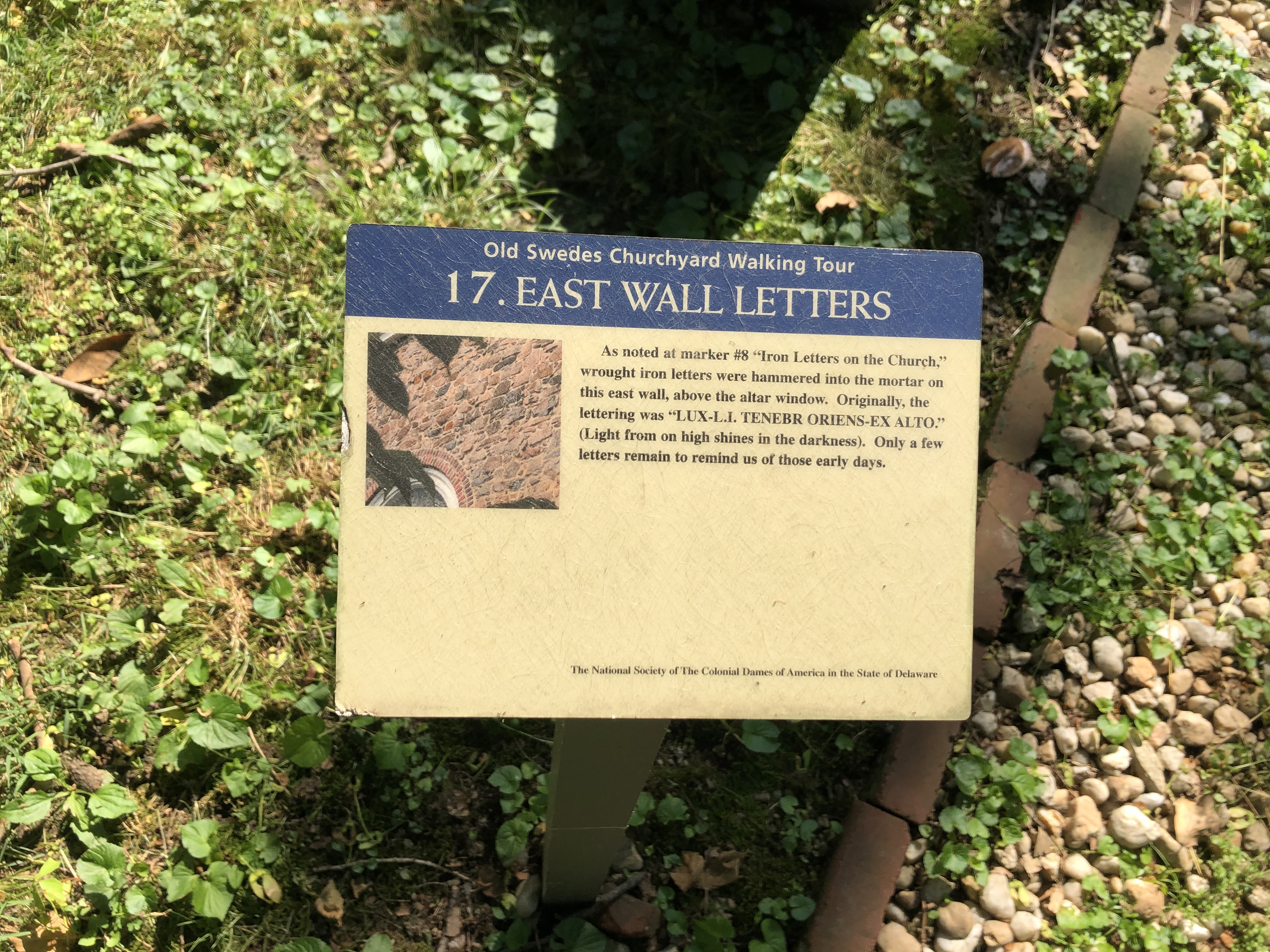 East Wall Letters Marker
