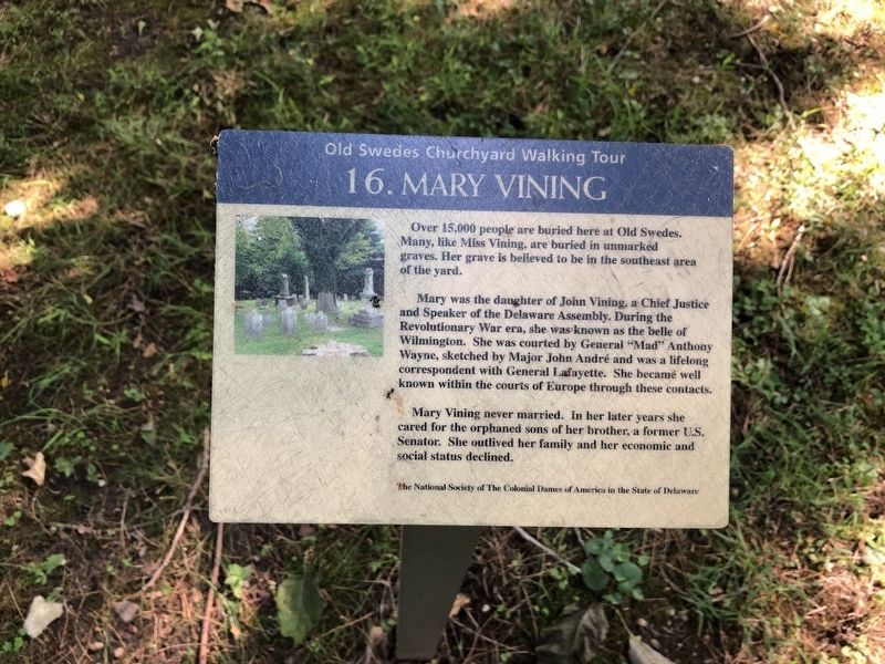 Mary Vining Marker image. Click for full size.