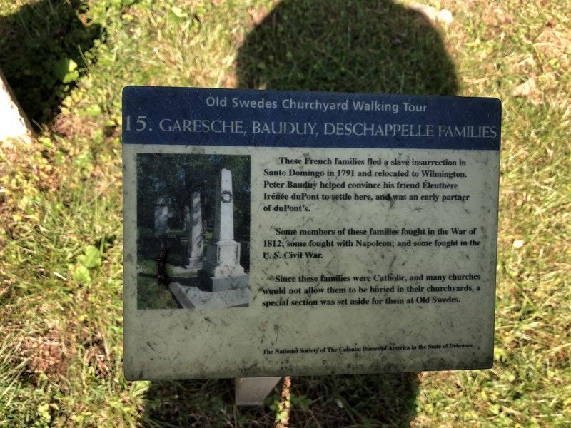 Garesche, Bauduy, Deschappelle Families Marker image. Click for full size.