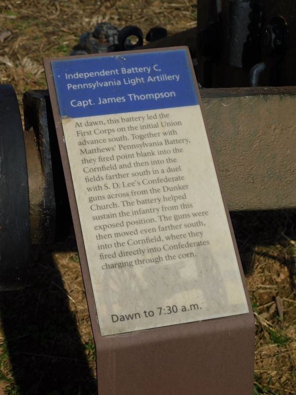 Independent Battery C, Pennsylvania Light Artillery Marker image. Click for full size.