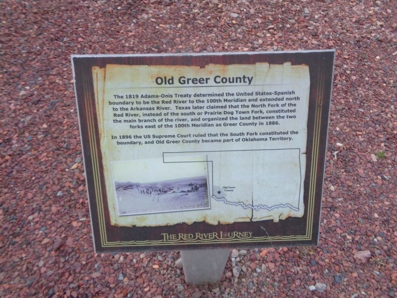 Old Greer County Marker image. Click for full size.