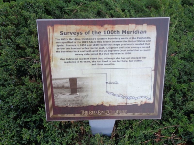 Surveys of the 100th Meridian Marker image. Click for full size.