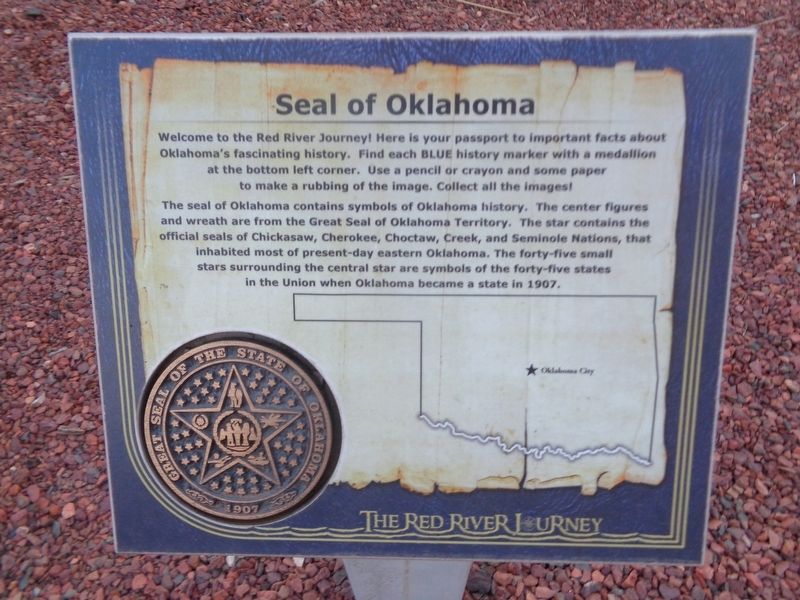 Seal of Oklahoma Marker. Click for full size. Seal of Oklahoma Marker image. Click for full size.