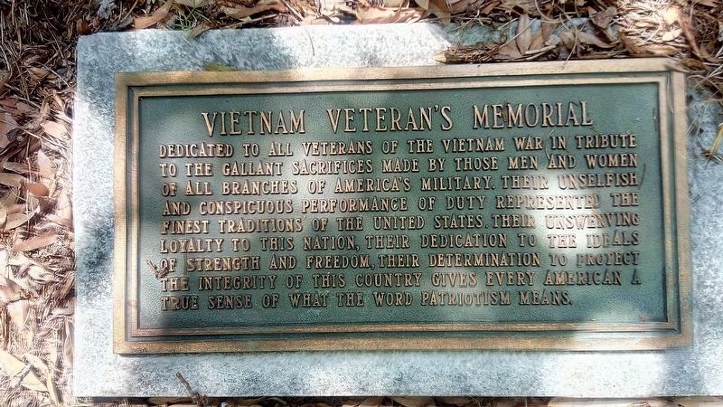 Vietnam Veteran Park Marker. Click for full size. Vietnam Veteran Park Marker image. Click for full size.