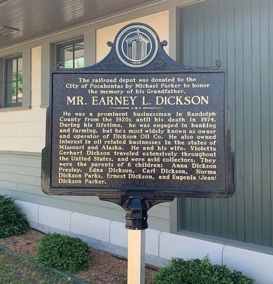 Mr. Earney L. Dickson Marker image. Click for full size.