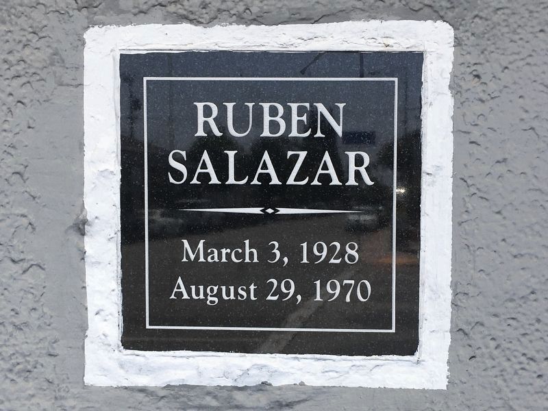 Ruben Salazar Plaque image. Click for full size.