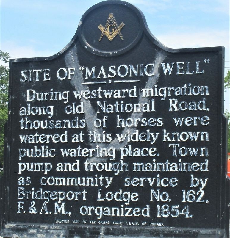 Site of "Masonic Well" Marker image. Click for full size.