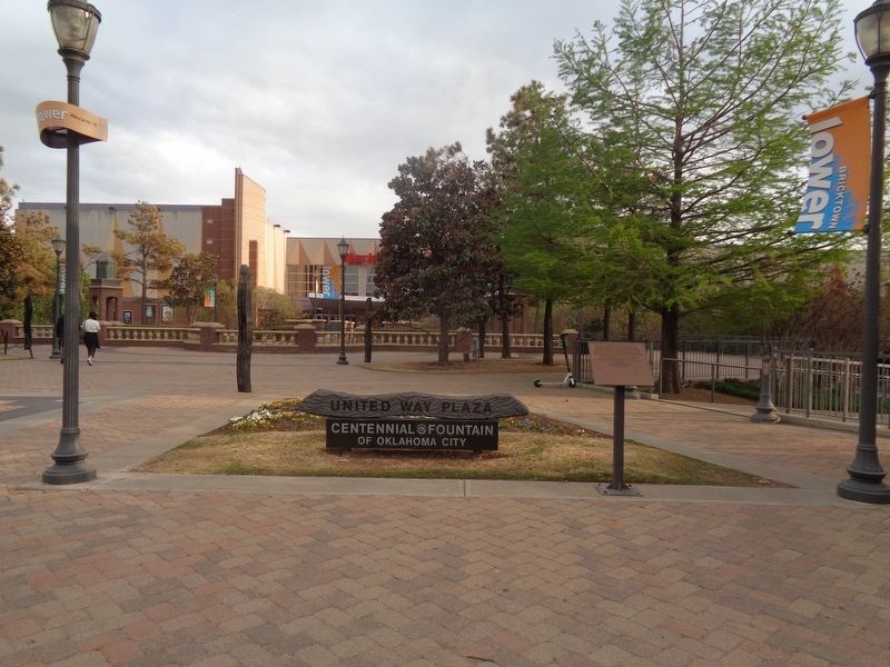 Centennial Fountain at United Way Plaza Marker. Click for full size. Centennial Fountain at United Way Plaza Marker image. Click for full size.