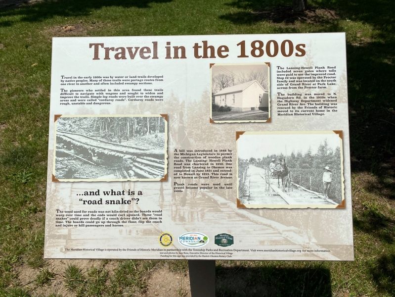 Travel in the 1800s Marker image. Click for full size.