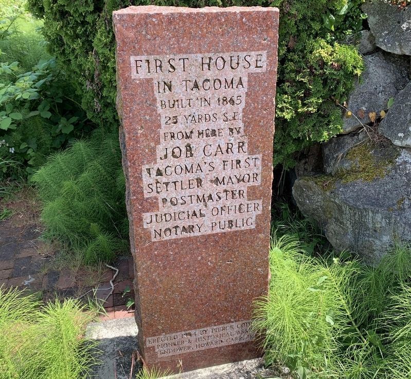 First House in Tacoma Monument. Click for full size. First House in Tacoma Monument image. Click for full size.