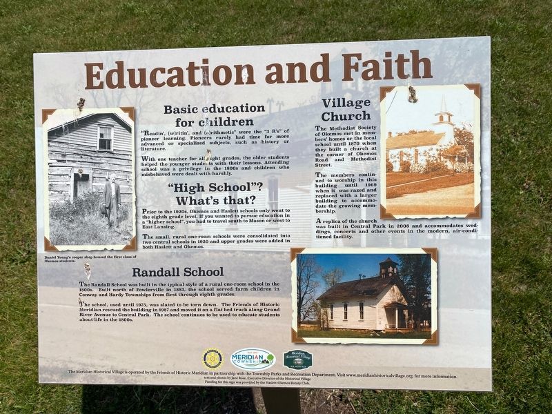 Education and Faith Marker image. Click for full size.