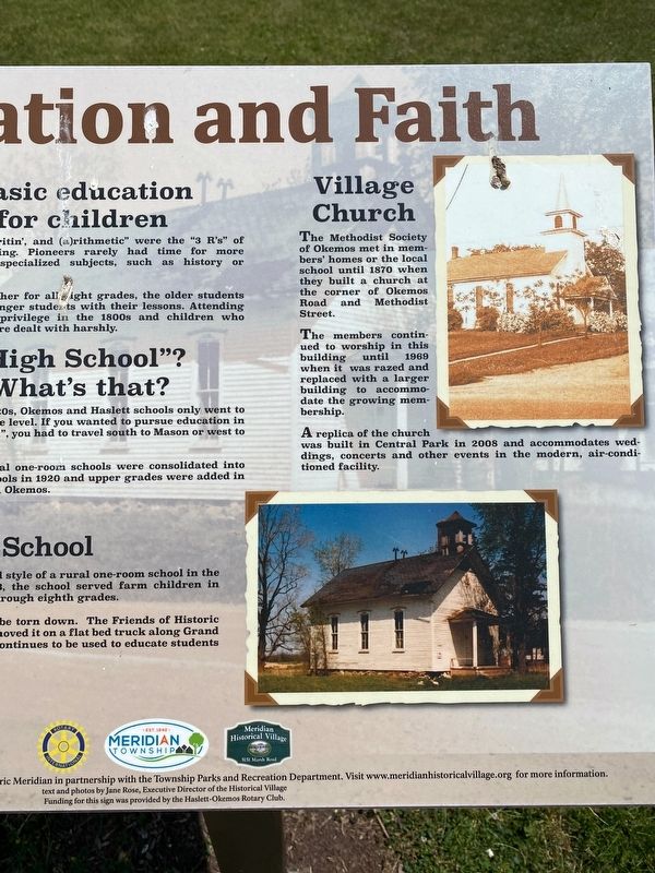 Education and Faith Marker image. Click for full size.