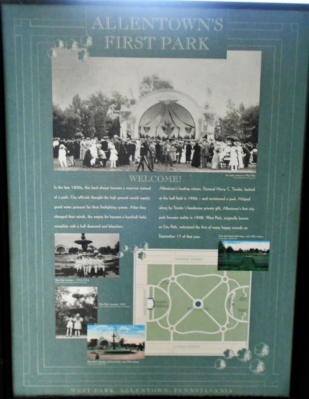 Allentown's First Park Marker image. Click for full size.