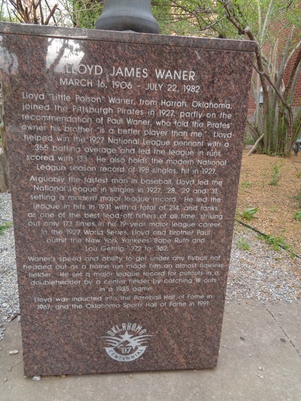 Lloyd James Waner Marker image. Click for full size.