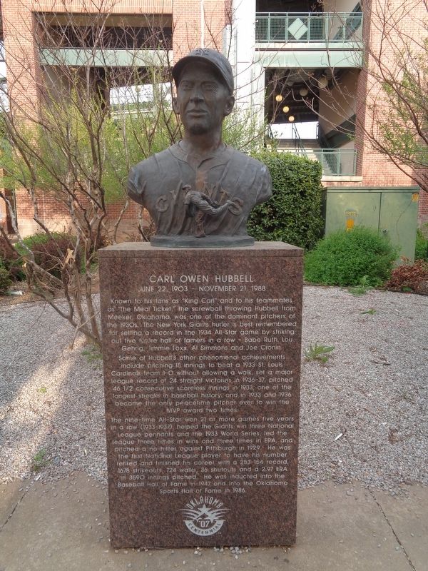 Carl Owen Hubbell Marker image. Click for full size.