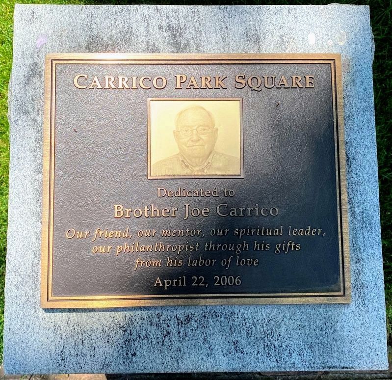 Carrico Park Square Dedication Plaque image. Click for full size.