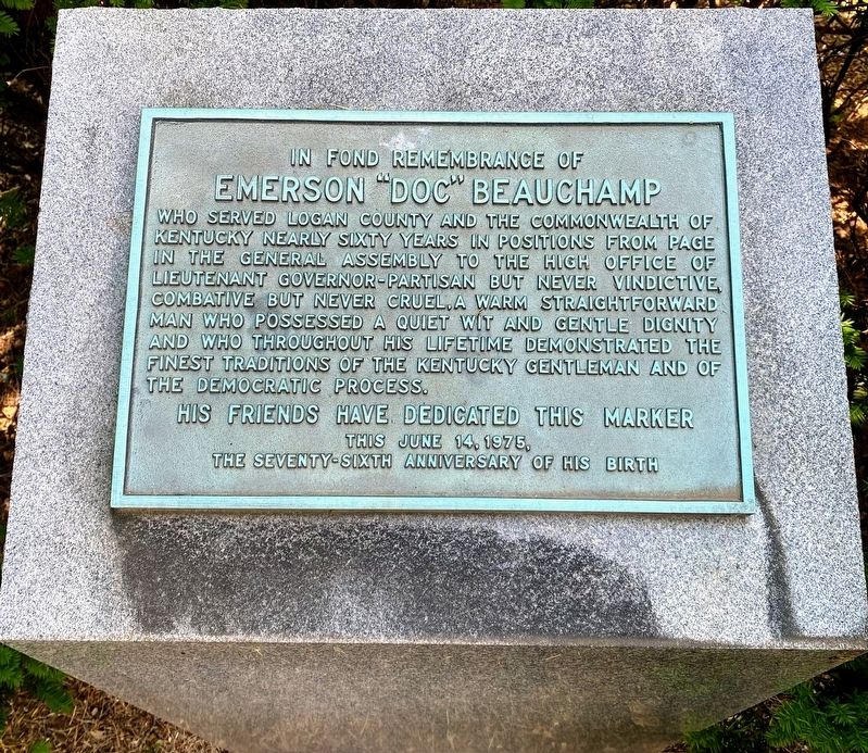Another nearby memorial plaque at the Logan County Courthouse grounds image. Click for full size.