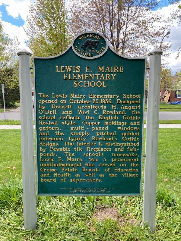 Lewis E. Maire Elementary School Marker. Click for full size. Lewis E. Maire Elementary School Marker image. Click for full size.
