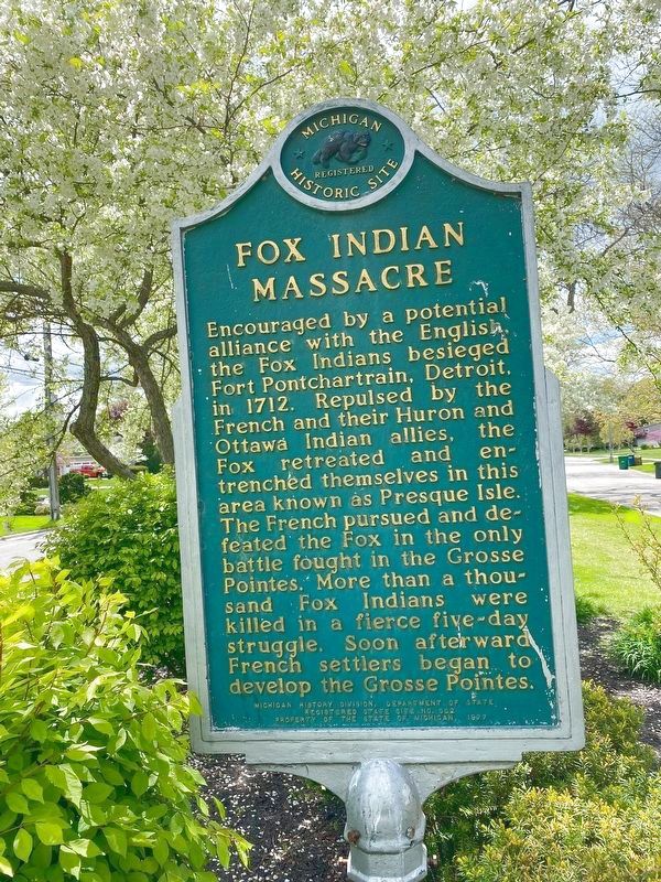 Fox Indian Massacre Marker image. Click for full size.