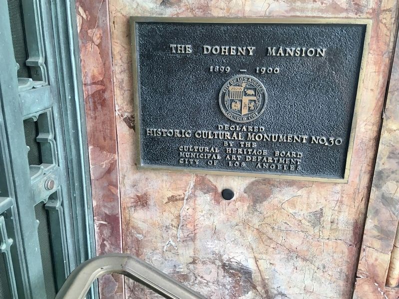 Doheny Mansion Marker image. Click for full size.
