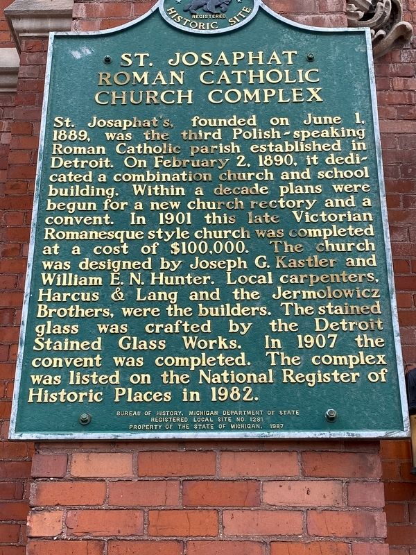 St. Josaphat Roman Catholic Church Complex Marker image. Click for full size.