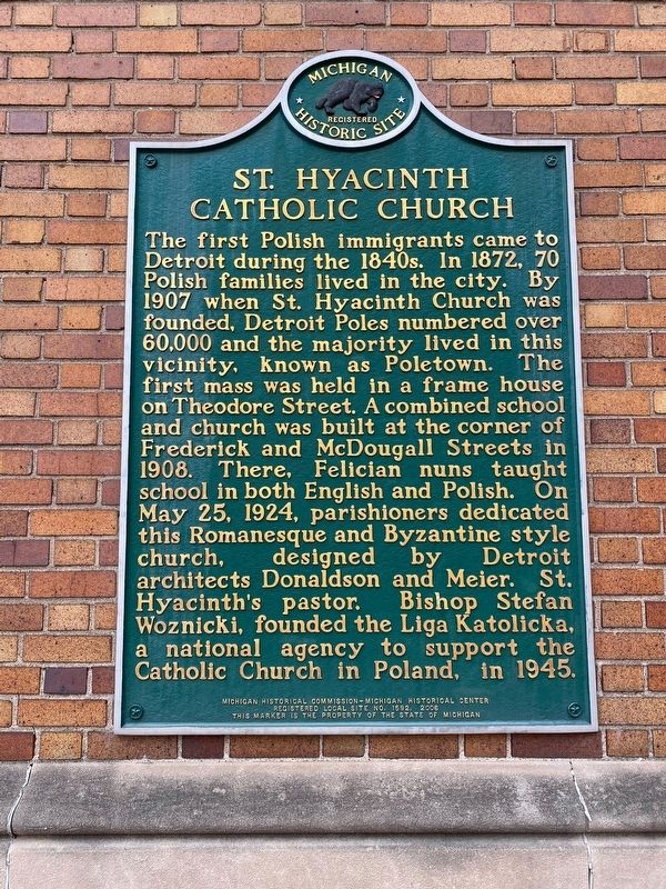 St. Hyacinth Catholic Church Marker image. Click for full size.