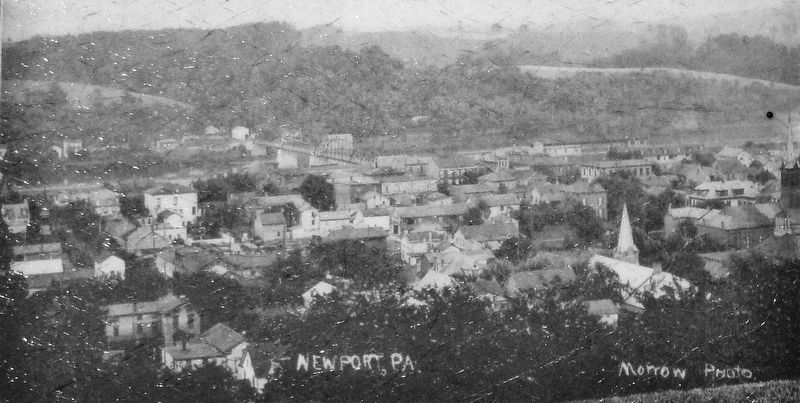 Marker detail: Newport, circa 1908 image. Click for full size.
