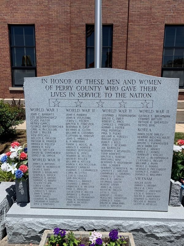 In Honor of These Men and Women of Perry County Marker image. Click for full size.