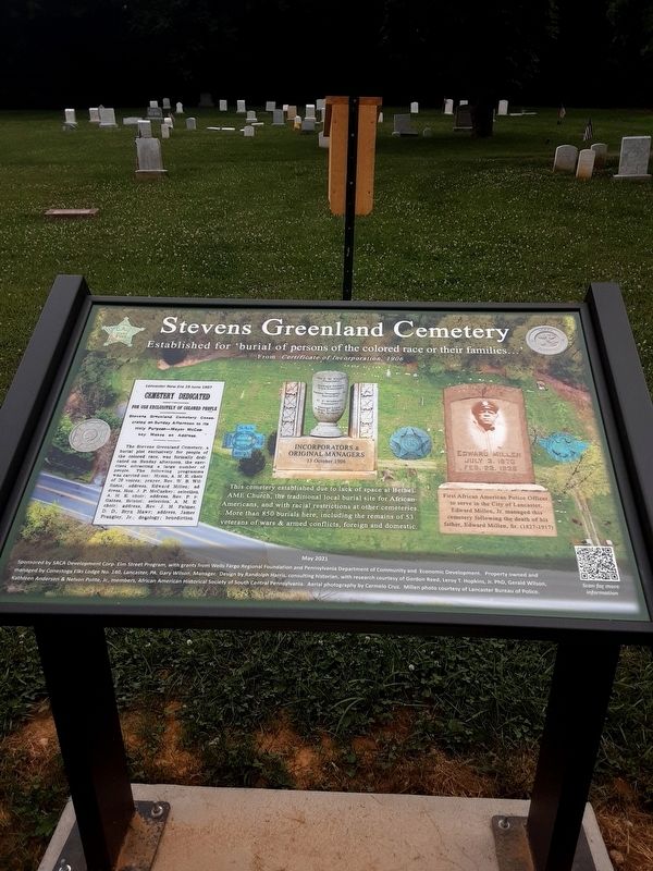 Stevens Greenland Cemetery Marker image. Click for full size.