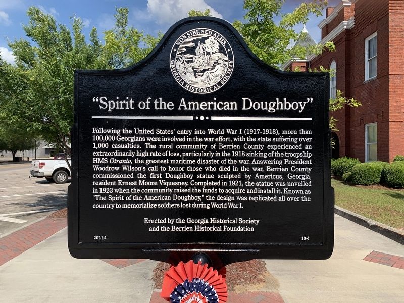 "Spirit of the American Doughboy" Marker image. Click for full size.