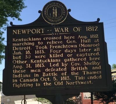 Newport ~~ War of 1812 Marker image. Click for full size.
