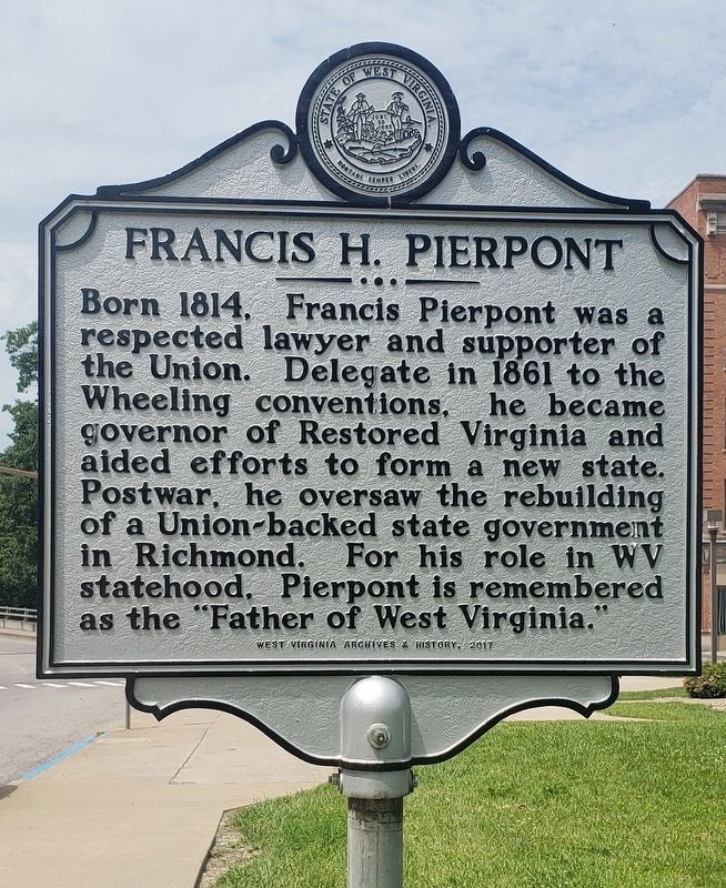 Francis H. Pierpont Marker image. Click for full size.