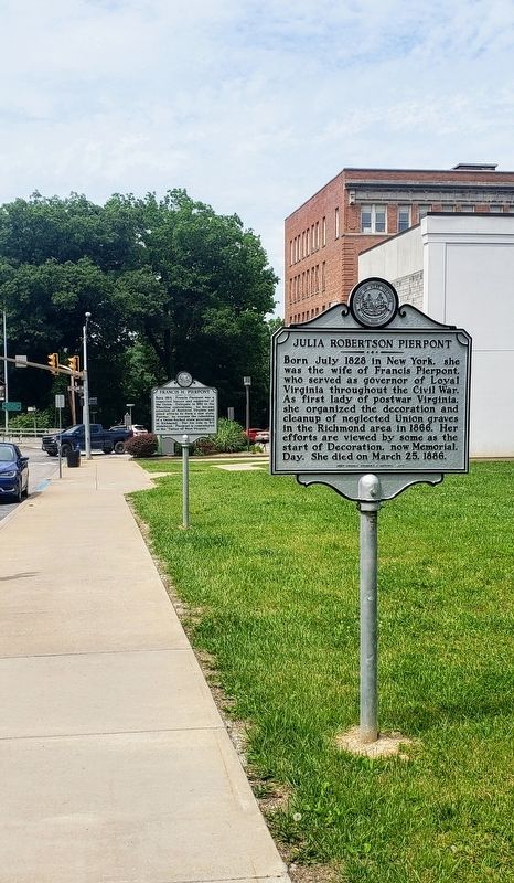 Julia Robertson Pierpont Marker. Click for full size. Julia Robertson Pierpont Marker image. Click for full size.