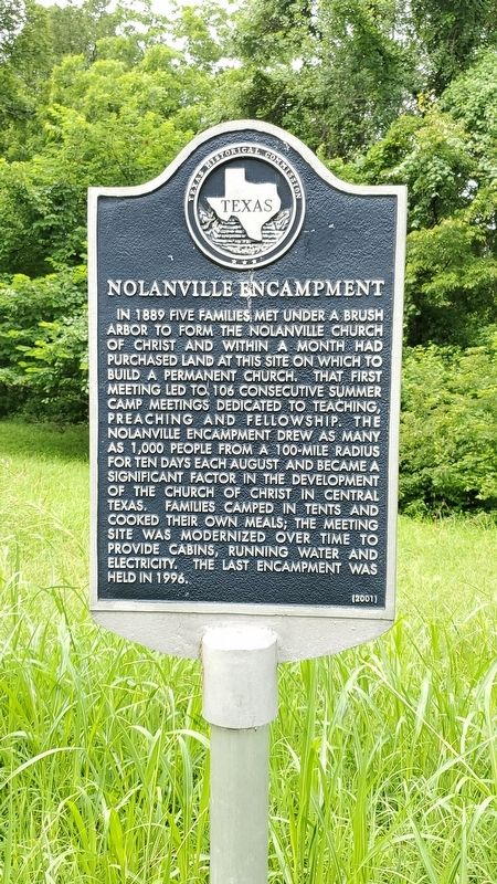 Nolanville Encampment Marker image. Click for full size.