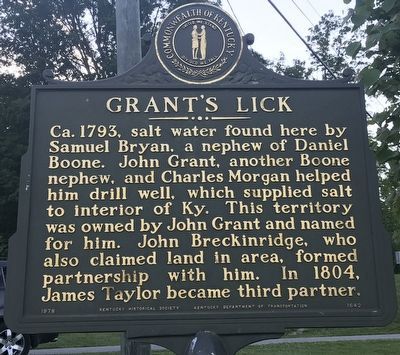Grant's Lick Marker (Side A) image. Click for full size.