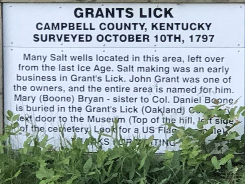 Grants Lick Marker image. Click for full size.
