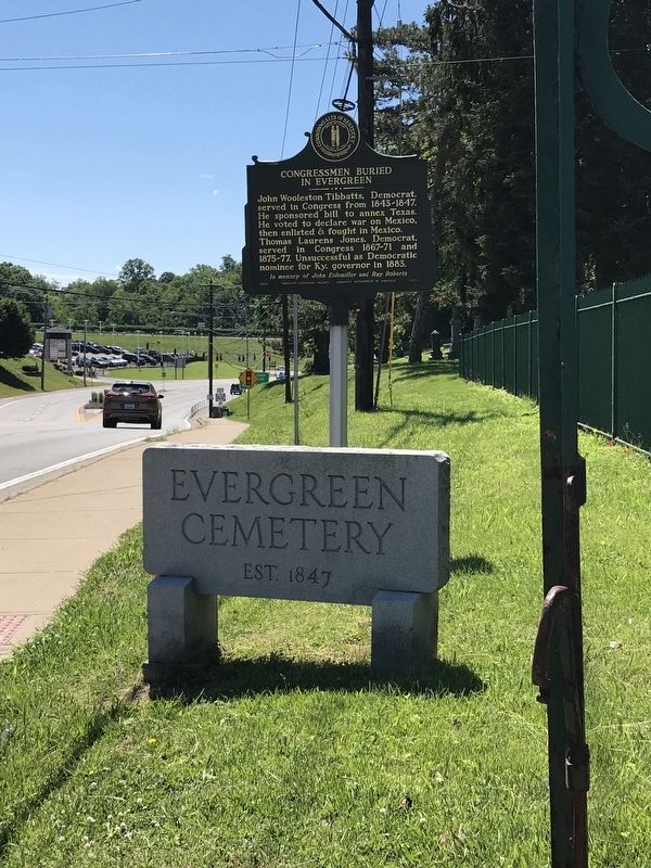 Congressmen Buried in Evergreen Marker image. Click for full size.