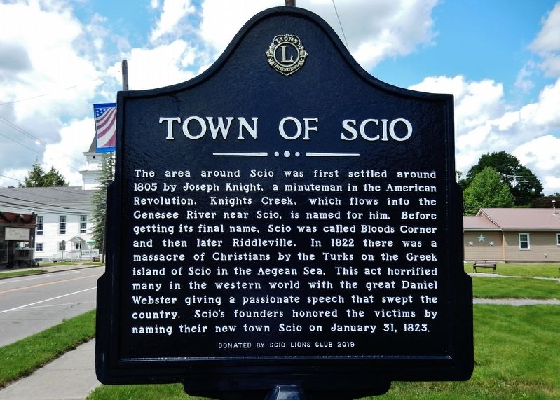 Town of Scio Marker image. Click for full size.
