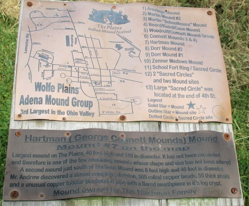 Wolfe Plains Adena Mound Group Marker image. Click for full size.