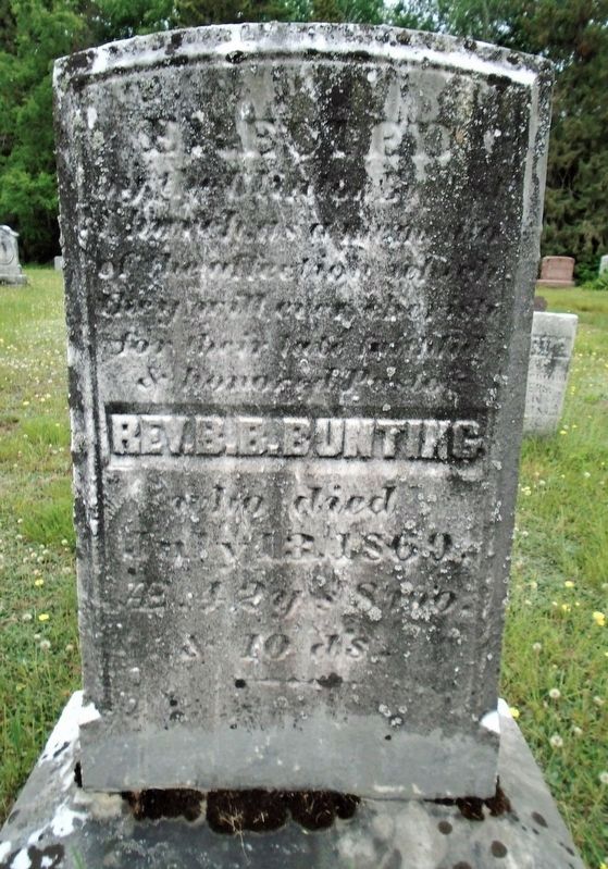 Rev. B.B. Bunting, Minister of Clinton Baptist Church image. Click for full size.