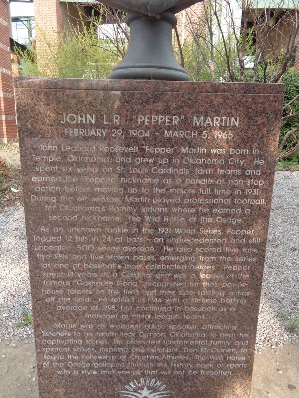 John L.R. "Pepper" Martin Marker image. Click for full size.