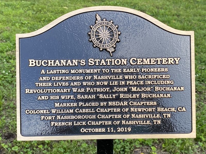 Buchanans Station Cemetery Marker image. Click for full size.