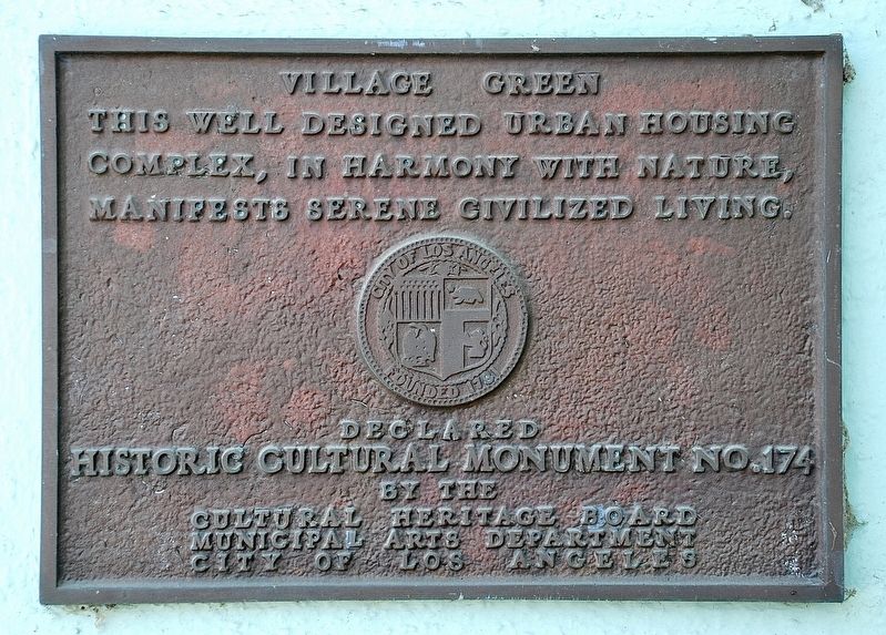 Village Green Marker. Click for full size. Village Green Marker image. Click for full size.