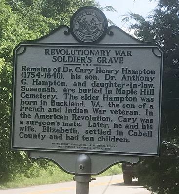 Revolutionary War Soldier's Grave Marker image. Click for full size.