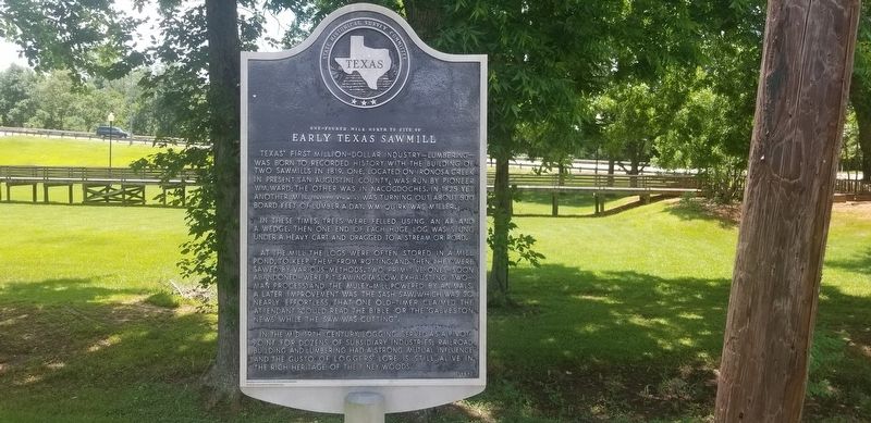 Early Texas Sawmill Marker. Click for full size. Early Texas Sawmill Marker image. Click for full size.